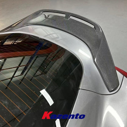 Kazento For Toyota Supra A90 2019-2023 KZ Style Cooling Carbon Fiber Rear Trunk Spoiler Kazento Carbon Parts 车身侧板 A90-RS-KZW-CF