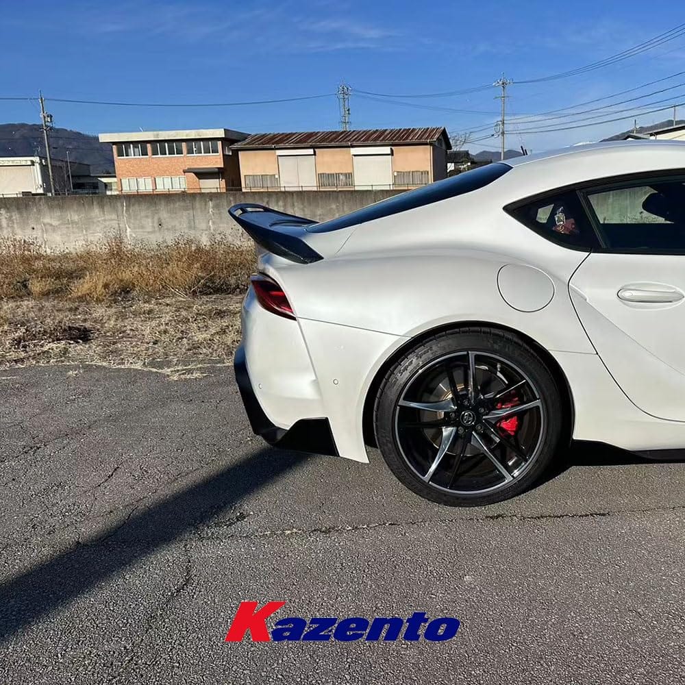 Kazento For Toyota Supra A90 2019-2023 KZ Style Cooling Carbon Fiber Rear Trunk Spoiler Kazento Carbon Parts 车身侧板 A90-RS-KZW-CF