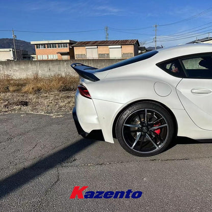 Kazento For Toyota Supra A90 2019-2023 KZ Style Cooling Carbon Fiber Rear Trunk Spoiler Kazento Carbon Parts 车身侧板 A90-RS-KZW-CF