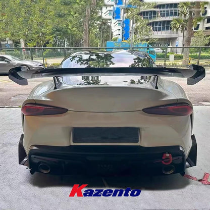 Kazento For Toyota Supra A90 Only AD Style Carbon Fiber Rear Trunk GT Spoiler Wing Lip Kazento Carbon Parts 车身侧板 A90-RS-AD1-CF