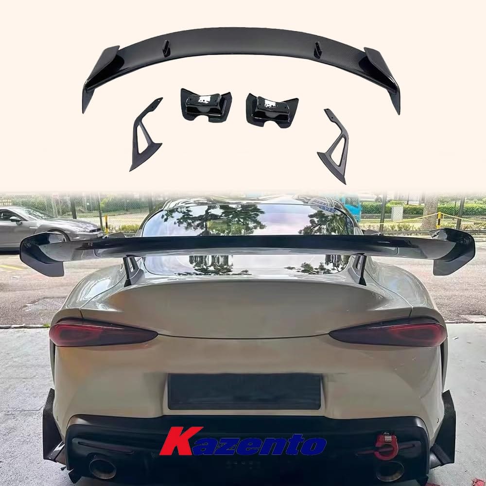 Kazento For Toyota Supra A90 Only AD Style Carbon Fiber Rear Trunk GT Spoiler Wing Lip