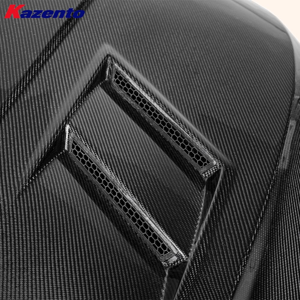 Kazento For VW Golf 8 R GTI Hatchback 2019-24 Carbon KZ Style Front Vented Cooling Hood