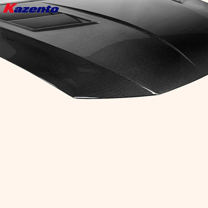 Kazento For VW Golf 8 R GTI Hatchback 2019-24 Carbon KZ Style Front Vented Cooling Hood