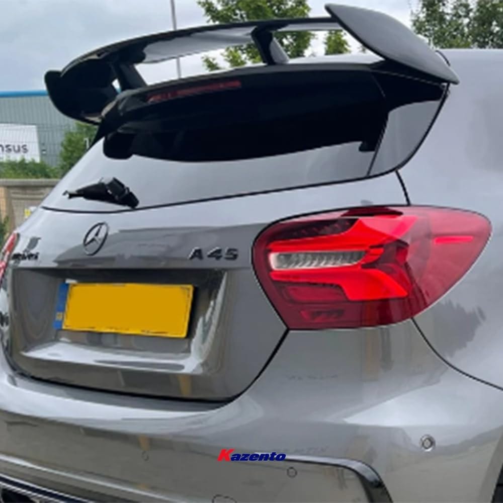 Kazento For W176 A45 12-18 For Mercedes Benz AM Style Carbon Fiber Rear Boot Roof Spoiler