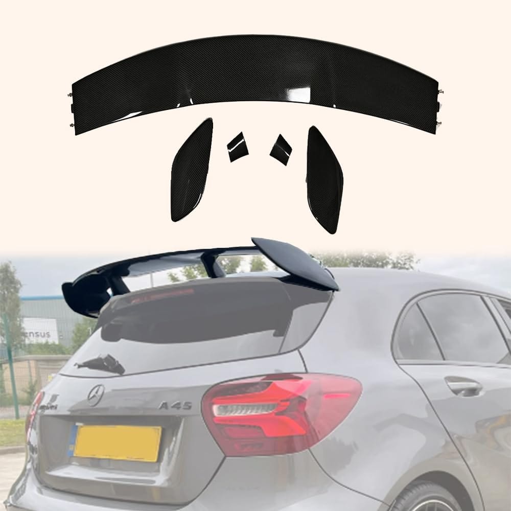Kazento For W176 A45 12-18 For Mercedes Benz AM Style Carbon Fiber Rear Boot Roof Spoiler