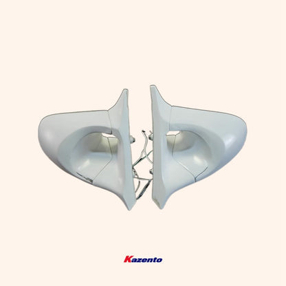 Kazento For Z34 370Z For Nissan Aero Mirror (Left Hand Drive) Rearview Mirror Guard Covers Fiber Glass Kazento Carbon Parts 车身侧板 370Z-MC-TI-GND-L-FRP