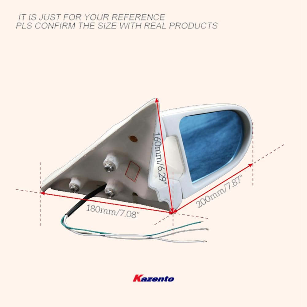 Kazento For Z34 370Z For Nissan Aero Mirror (Left Hand Drive) Rearview Mirror Guard Covers Fiber Glass Kazento Carbon Parts 车身侧板 370Z-MC-TI-GND-L-FRP