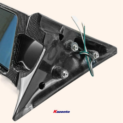 Kazento For Z34 370Z For Nissan Aero Side-view Mirror (Left Hand Drive) Rearview Mirror Guard CoversCarbon Fiber Kazento Carbon Parts 车身侧板 370Z-MC-TI-GND-L-CF