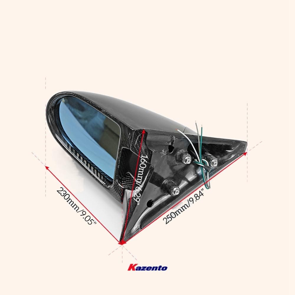 Kazento For Z34 370Z For Nissan Aero Side-view Mirror (Left Hand Drive) Rearview Mirror Guard CoversCarbon Fiber Kazento Carbon Parts 车身侧板 370Z-MC-TI-GND-L-CF