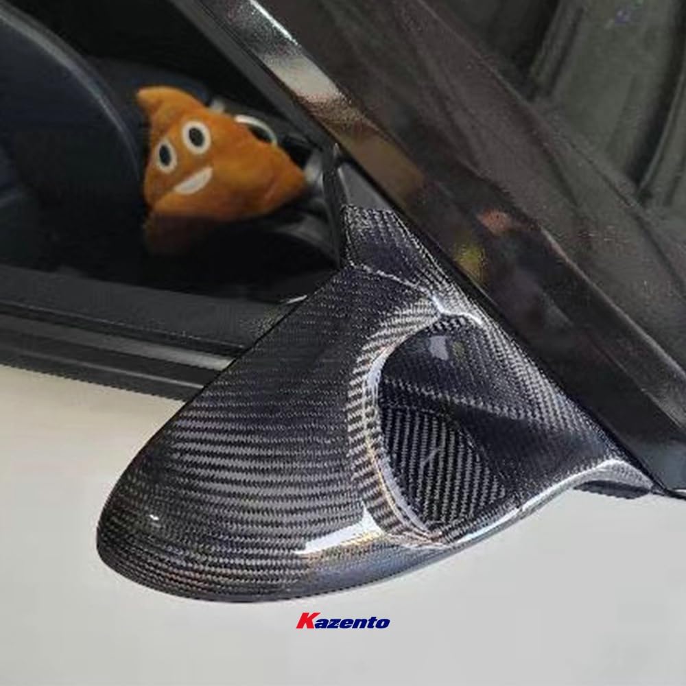 Kazento For Z34 370Z For Nissan Aero Side-view Mirror (Left Hand Drive) Rearview Mirror Guard CoversCarbon Fiber