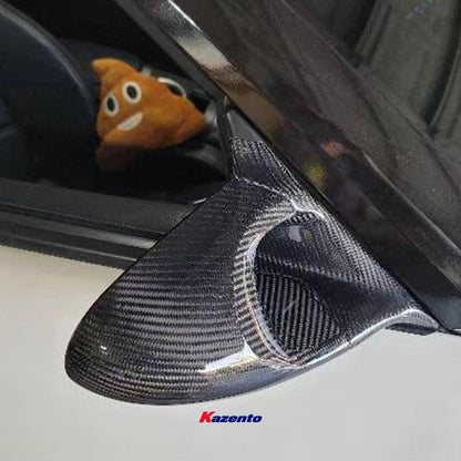 Kazento For Z34 370Z For Nissan Aero Side-view Mirror (Left Hand Drive) Rearview Mirror Guard CoversCarbon Fiber