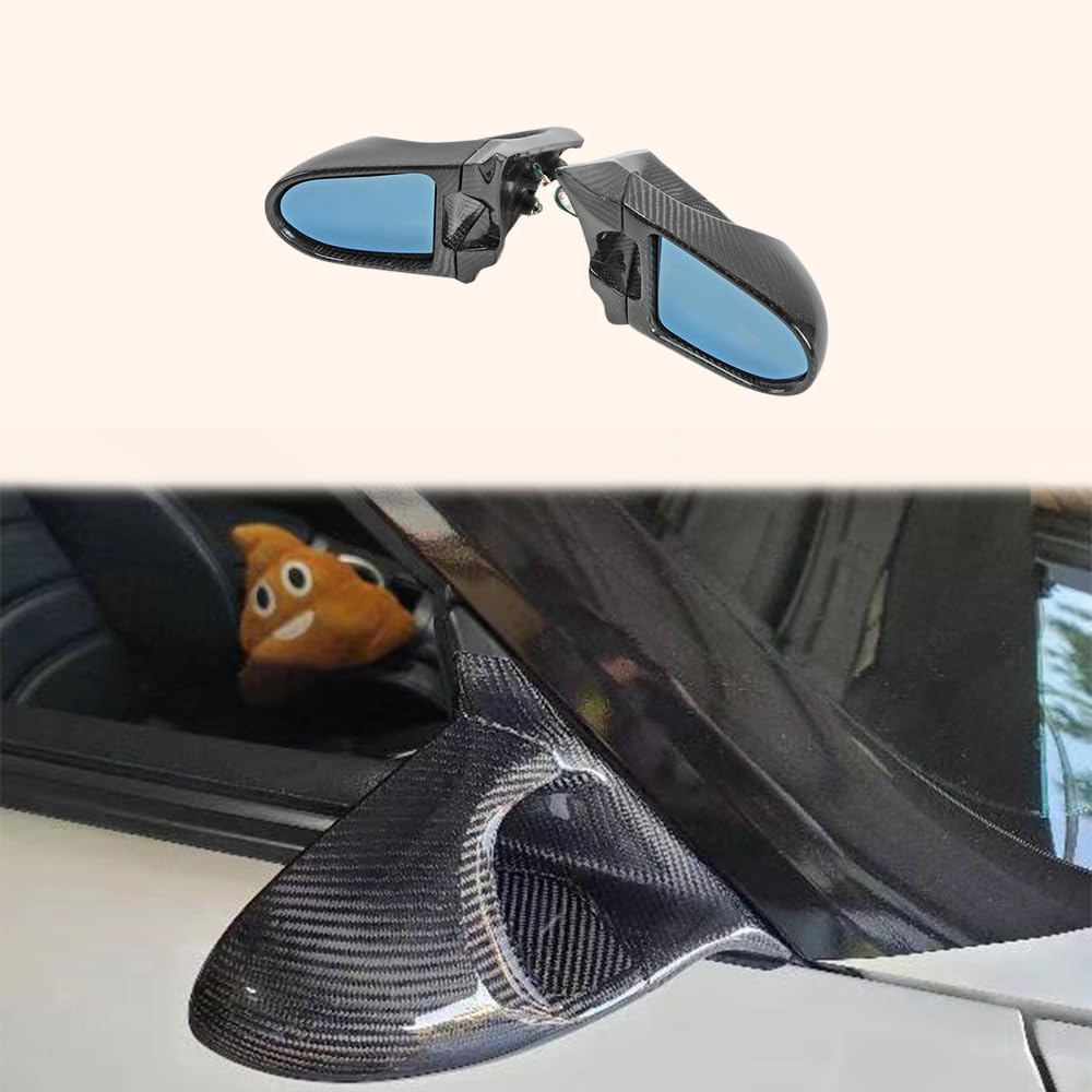 Kazento For Z34 370Z For Nissan Aero Side-view Mirror (Left Hand Drive) Rearview Mirror Guard CoversCarbon Fiber