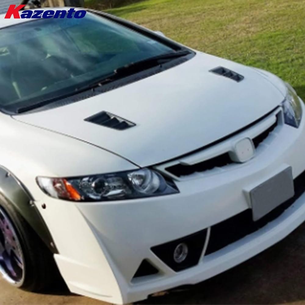 Kazento Universal For Honda All Model RR Type Front Bumper Hood Vents ABS Glossy Finish Kazento Carbon Parts 车身侧板 UNI-HV-RR-ABS