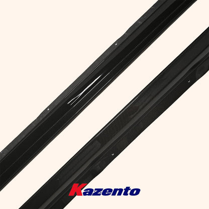 Kazento USA Shipping For Honda S2000 Coupe 2Dr JS Style Carbon Fiber Side Skirts Splitter Body Kits Kazento Carbon Parts 车身侧板 (S2000-SS-JS-CF)