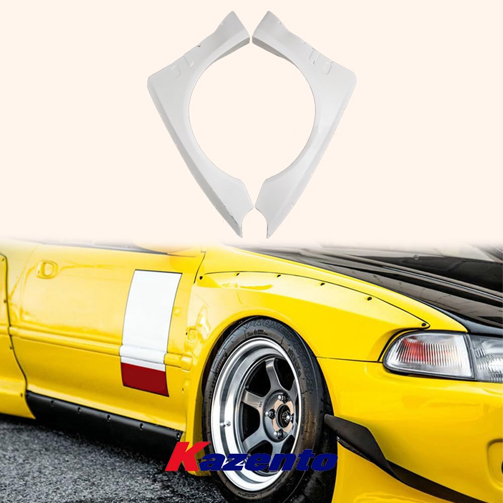 Kazento Wide Body Front Fender For Honda EG Civic Hatch Back RB Style FRP Unpaint Shipping from the USA