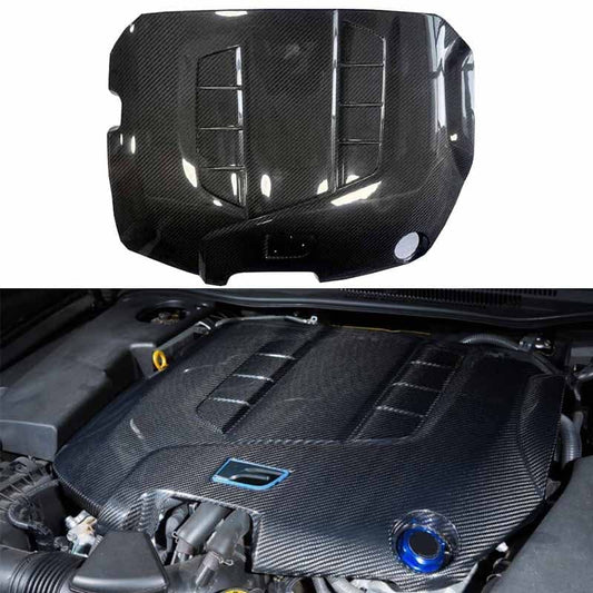 Lexus IS-F Pre-Preg Dry Carbon Engine Cover 2008-2014 Kazento Carbon Parts Dry Carbon Fiber ISF-ENG-OE-CF