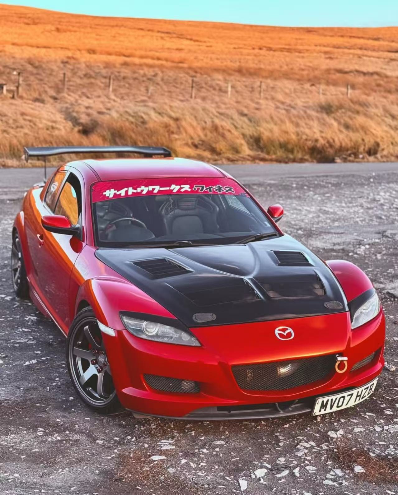 Mazda RX8 SE3P Razor Style Vented Hood Bonnet 2004-2011