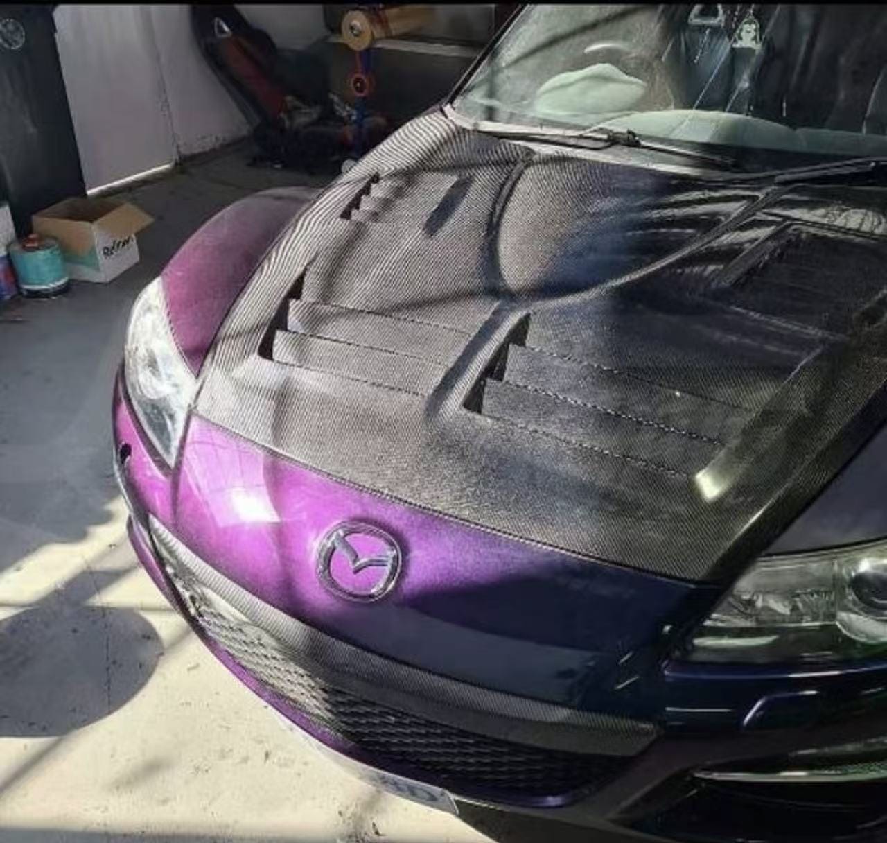 Mazda RX8 SE3P Razor Style Vented Hood Bonnet 2004-2011