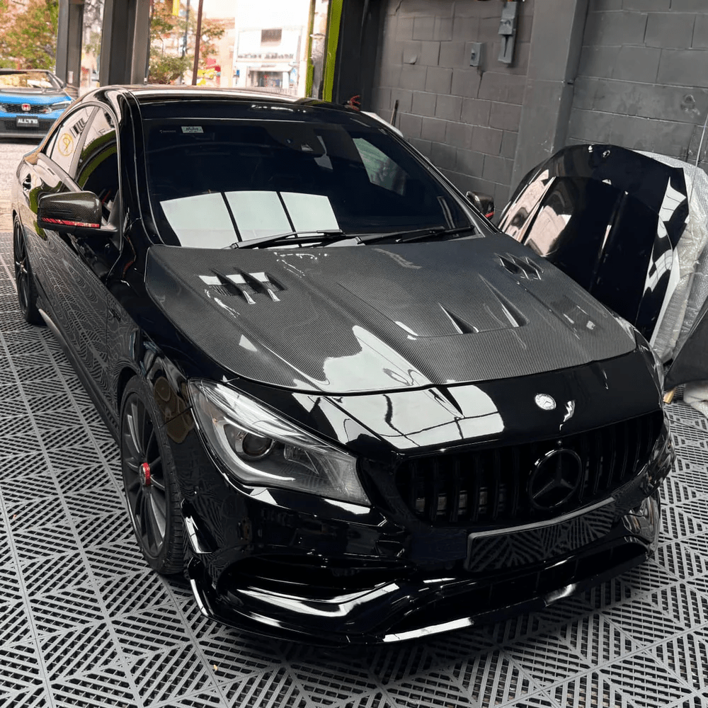 Mercedes W117 CLA180 CLA200 CLA250 CLA45 AMG LY Style Hood 2013-2018 Kazento Carbon Parts