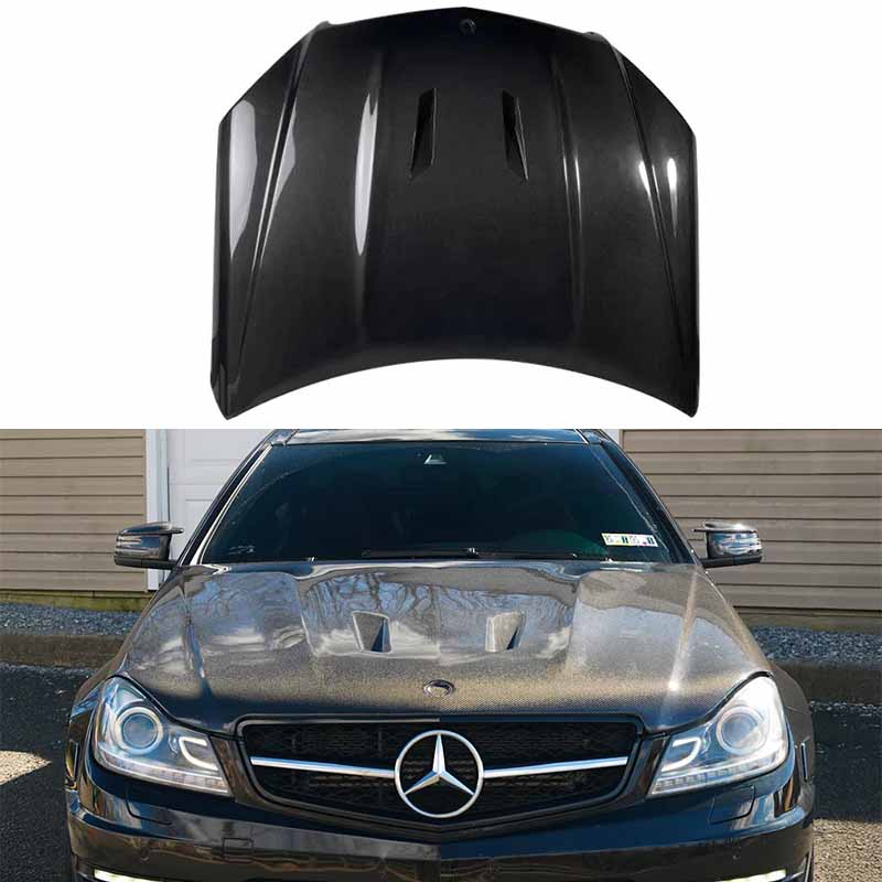 Mercedes W204 C63 AMG Sedan 507 Style Vented Bonnet Hood 2012-2014
