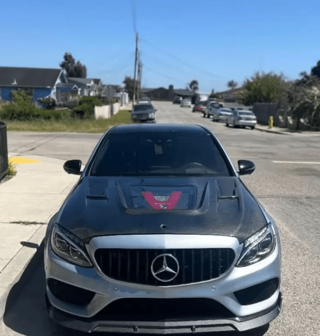 Mercedes W205 C63 AMG Front Vented Hood W/Transparent Window 2015-2022