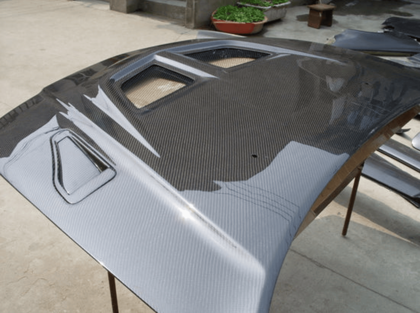 Mitsubishi Evolution 5 6 OEM Style Vented Hood Bonnet 1998-2000