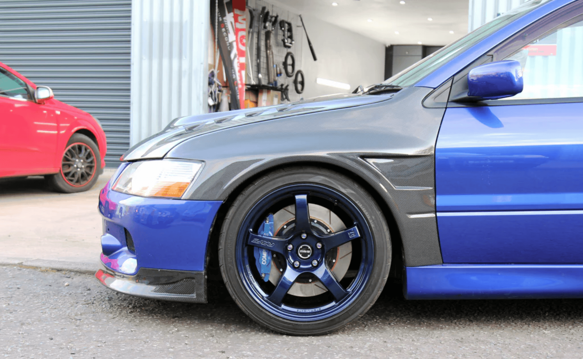 Mitsubishi Evolution 8 9 Front Wider Single Vented Fender 2003-2006