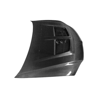 Mitsubishi Evolution EVO 7 8 9  Double Carbon VAS Vented Hood Bonnet Kazento Carbon Parts Bonnets/Hoods Carbon Fiber (Double Side Carbon) EVO789-HOOD-VAS-2CF