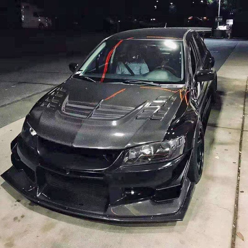 Mitsubishi Evolution EVO 7 8 9 VTX Style Vented Hood Bonnet 2001-2007