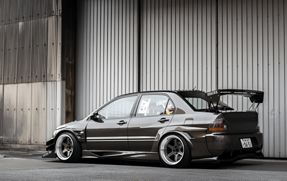 Mitsubishi Evolution Evo 9 Carbon Votex Rear Under Diffuser (Fit 06-11 Civic Fd) Kazento Carbon Parts 车身侧板 Carbon Fiber EVO9-DIF-JDM-CF