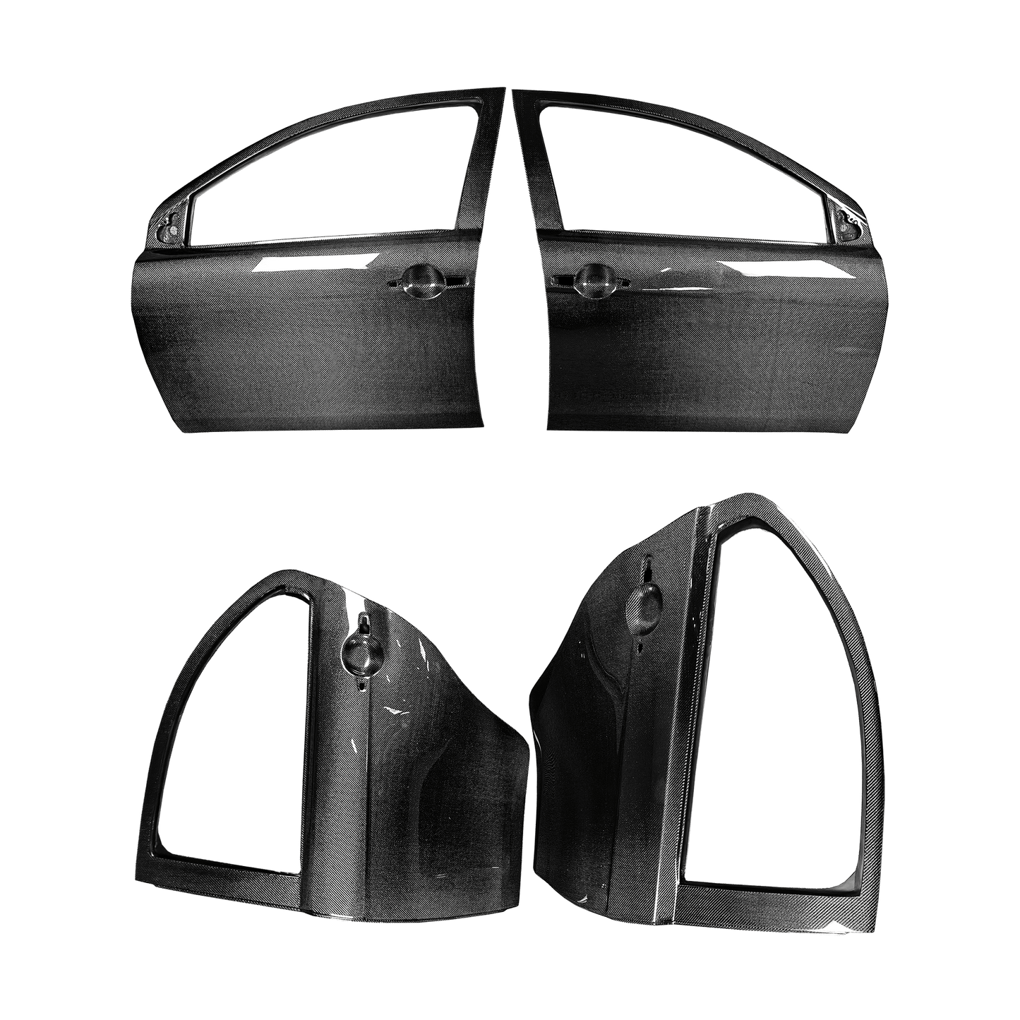 Mitsubishi X EVO 10 CZ4A 07-16 Double Carbon OE Side Outter Door 4pcs Kazento Carbon Parts Carbon Fiber (Double Side Carbon) EVO10-OUTDOOR-OE-2CF
