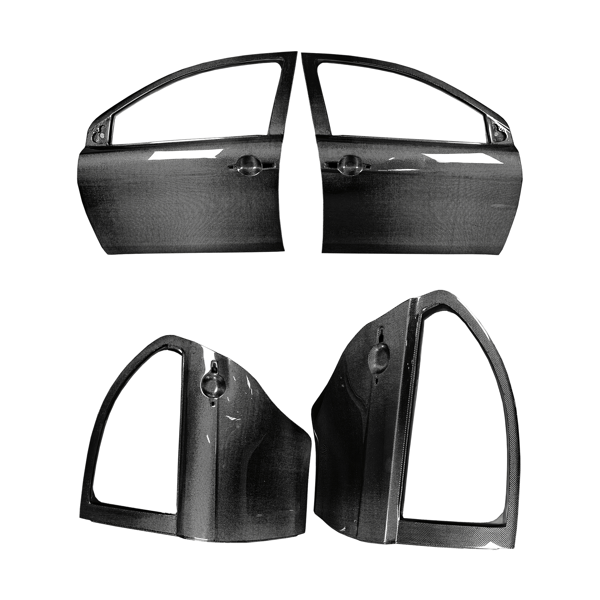 Mitsubishi X EVO 10 CZ4A 07-16 Double Carbon OE Side Outter Door 4pcs Kazento Carbon Parts Carbon Fiber (Double Side Carbon) EVO10-OUTDOOR-OE-2CF