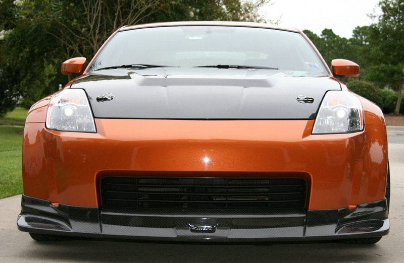 Nissan 350Z 03-06 (Early) C-West Style Fiberglass Unpaint Front Lip Kazento Carbon Parts Fiber Glass (Unpaint) 350Z-FL-CW-EARLY-FRP