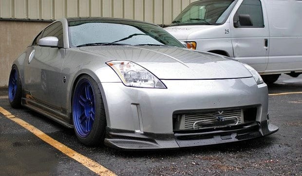 Nissan 350Z 03-06 (Early) C-West Style Fiberglass Unpaint Front Lip Kazento Carbon Parts Fiber Glass (Unpaint) 350Z-FL-CW-EARLY-FRP