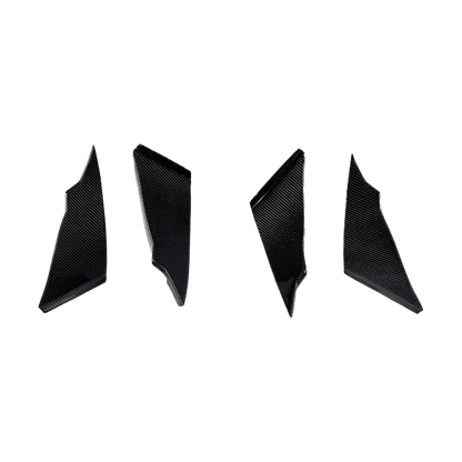 Nissan 350Z Z33 Front Bumper Canard Splitters Addon 4pcs 2003-05 Kazento Carbon Parts 车身侧板 Carbon Fiber 350Z-CANA-4PCS-CF