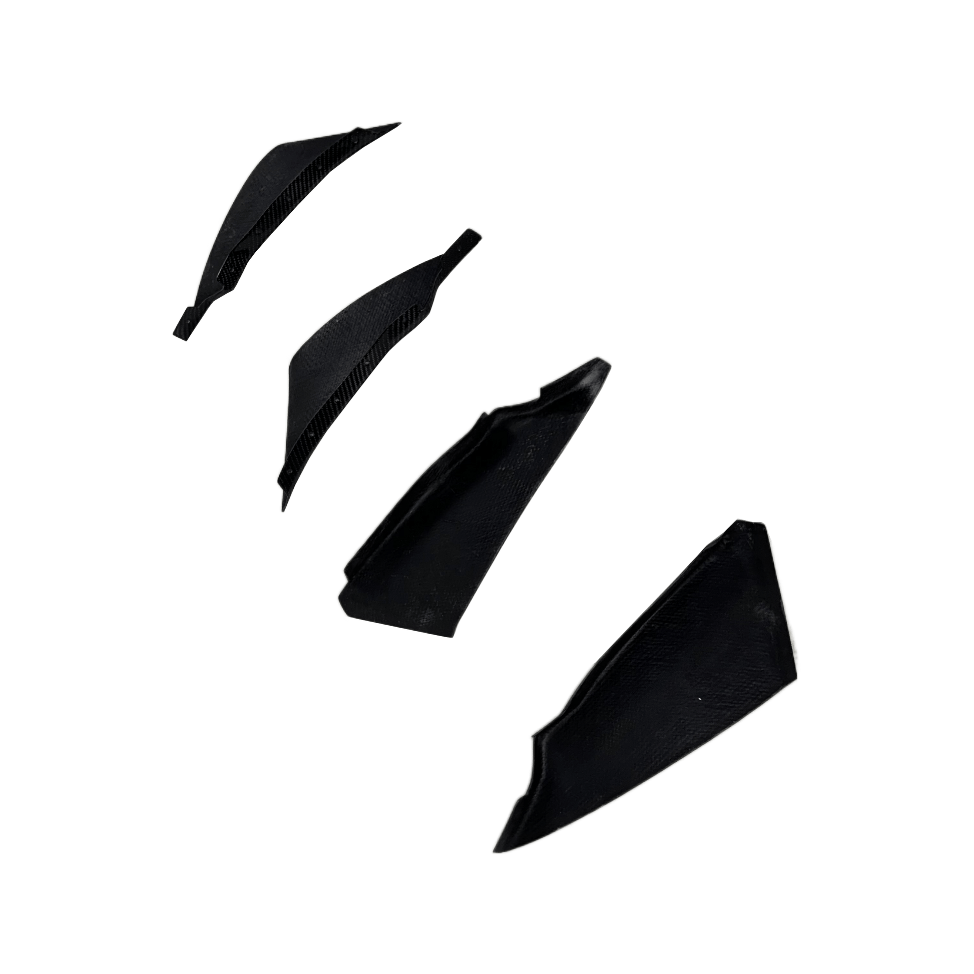 Nissan 350Z Z33 Front Bumper Canard Splitters Addon 4pcs 2003-05 Kazento Carbon Parts 车身侧板 Carbon Fiber 350Z-CANA-4PCS-CF