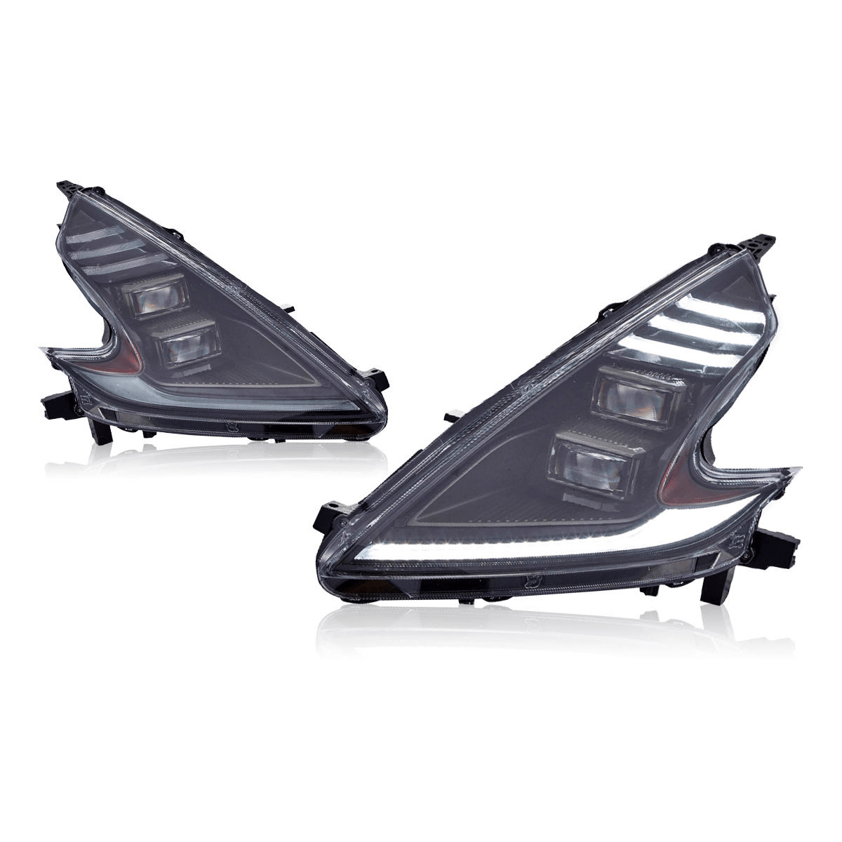 Nissan 370Z Z34 OEM LED Lightning Bolt Head Lights 2008-2021 Pair