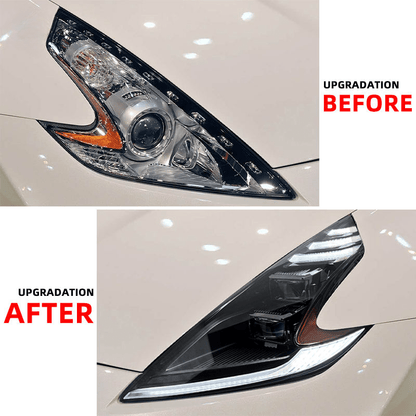 Nissan 370Z Z34 OEM LED Lightning Bolt Head Lights 2008-2021 Pair