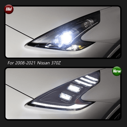 Nissan 370Z Z34 OEM LED Lightning Bolt Head Lights 2008-2021 Pair