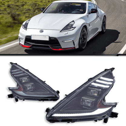 Nissan 370Z Z34 OEM LED Lightning Bolt Head Lights 2008-2021 Pair