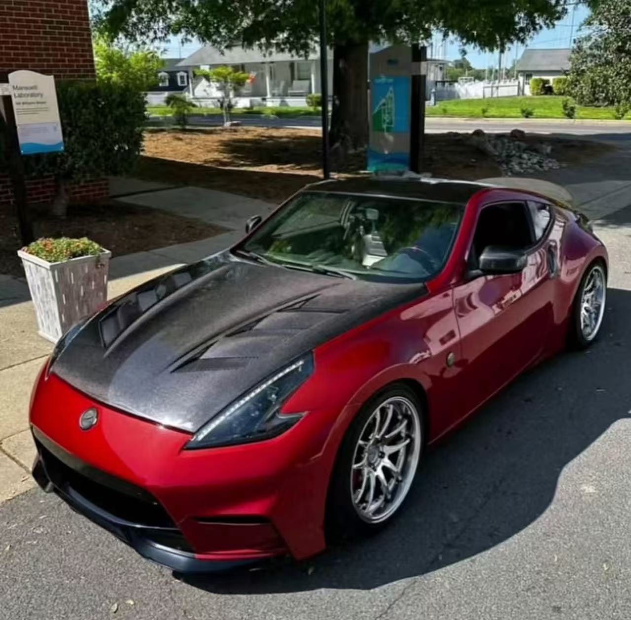 Nissan Fairlady Z34 370Z AMS Style Vented Hood Bonnet 2009-2020