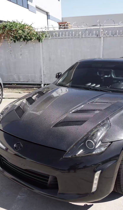 Nissan Fairlady Z34 370Z AMS Style Vented Hood Bonnet 2009-2020