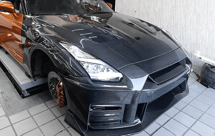 Nissan GTR R35 CBA DBA EBA TS Style Vented Hood Bonnet 2008-2022