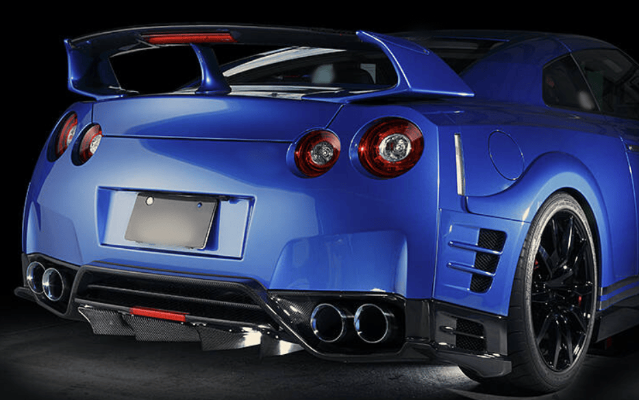 Nissan GTR R35 CBA DBA TS Style Rear Bumper Lip With Light 2007-2016