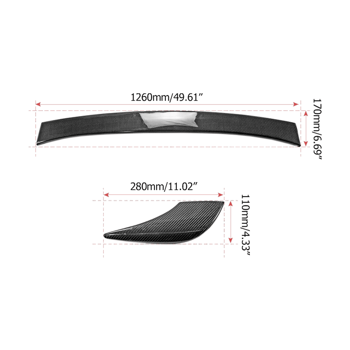 Nissan Silvia S14 S14A Origin Trunk Spoiler 3pcs Kazento Carbon Parts