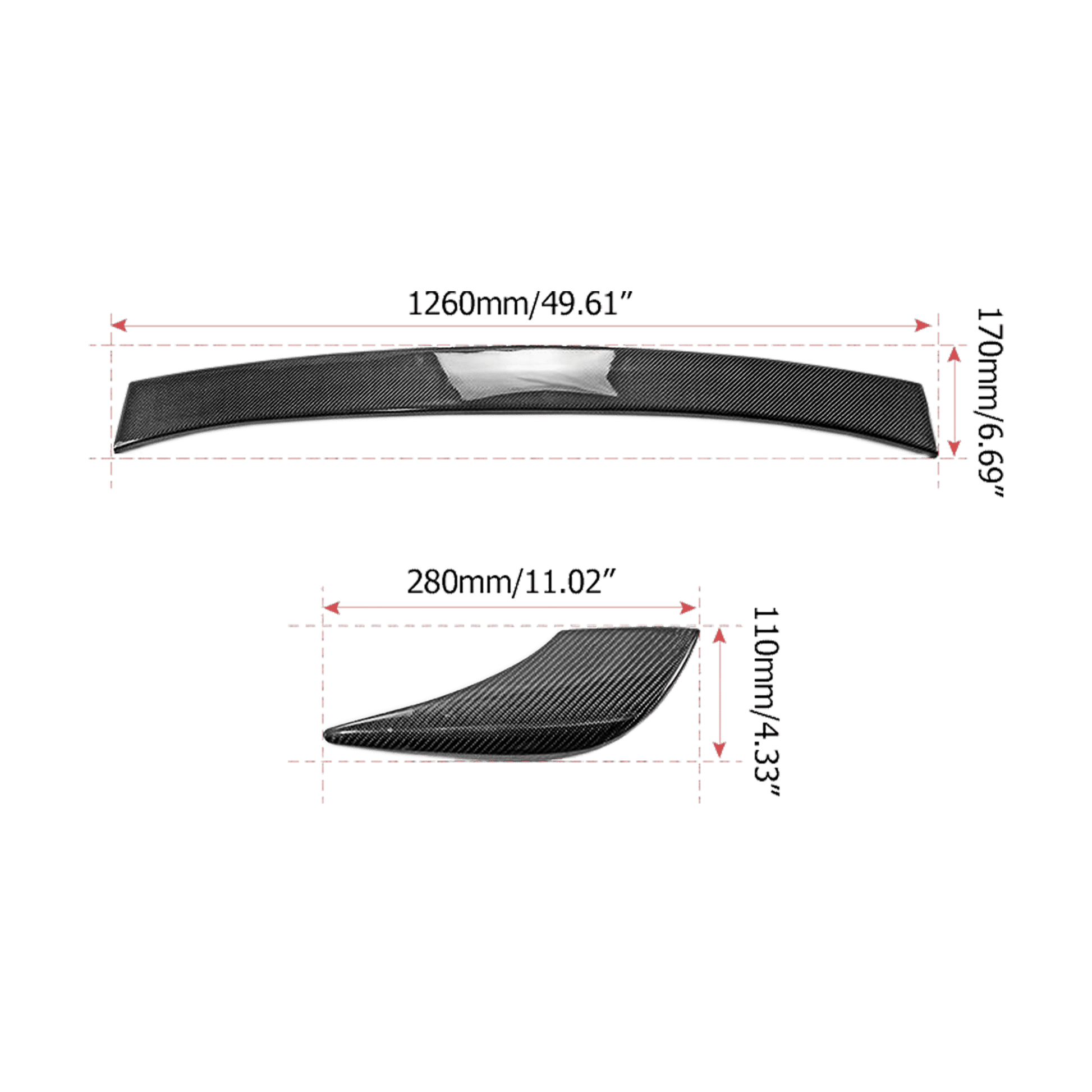 Nissan Silvia S14 S14A Origin Trunk Spoiler 3pcs Kazento Carbon Parts