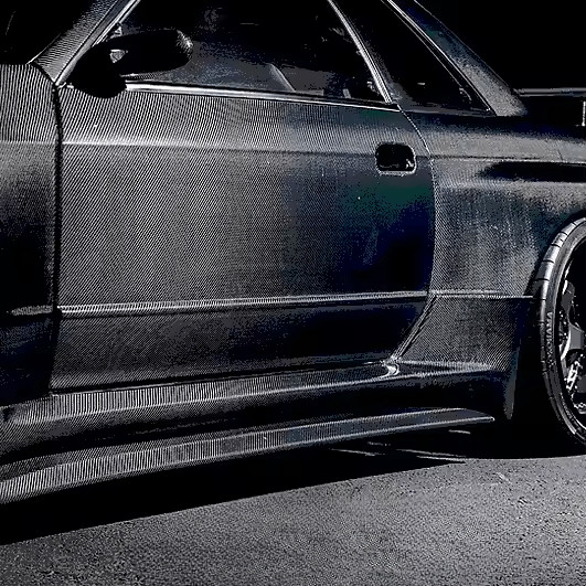 Nissan Skyline R32 GTR OE Type Side Outter Door Panel 1989-1993 Kazento Carbon Parts 车身侧板