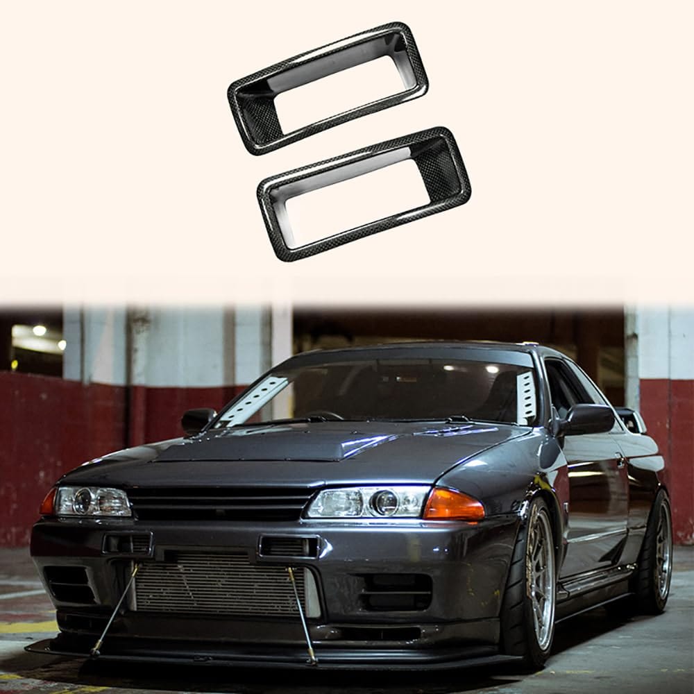 Nissan Skyline R32 NIS Style Front Bumper Vents Ducts Kazento Carbon Parts 车身侧板