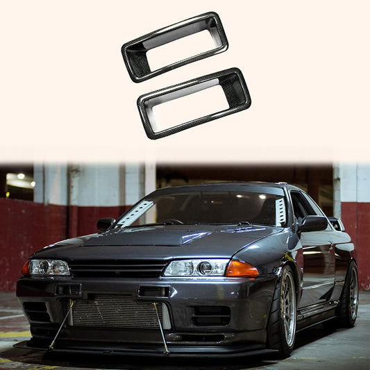 Nissan Skyline R32 NIS Style Front Bumper Vents Ducts Kazento Carbon Parts 车身侧板