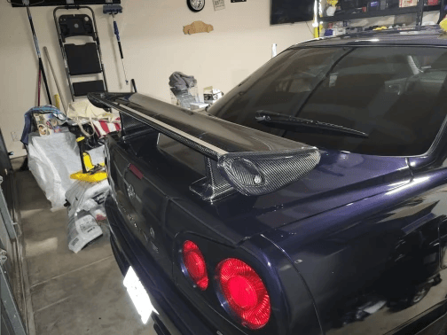 Nissan Skyline R34 GTR GTT OEM Rear Spoiler With Blade+Caps 1999-2002